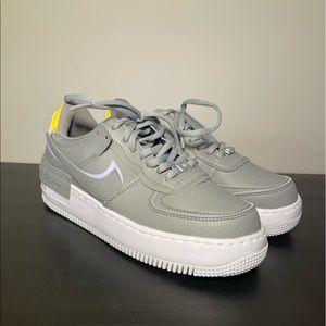 Nike Air Force 1 Shadow Wolf Grey Lavender Mist Leather CI0919-002 Size 7